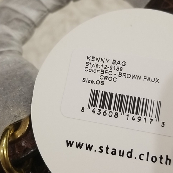 💕STAUD💕 Kenny Bag Brown Crocodile Embossed - Picture 16 of 16